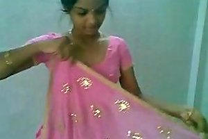 Indian Andhra Lady In Saree From Thirupathi